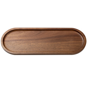 Disposable Oval Wooden Serving <strong>Tray</strong> for Party Tea Fruit Vegetables Home Bread <strong>Dessert</strong> &amp; Cake-Decorative Wood Tableware - Product Image 3