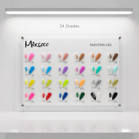 Gel de Peinture et de Dessin Multi-Couleurs Soak-Off Mixcoco, Gel UV Haute Densité pour Nail Art DIY, Décoration de Lignes et Fleurs