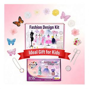 DIY Plastic Sewing Kit for Kids Fashion Design Mannequin Fabric Templates <b>Accessories</b> Tools Tutorial Video Gift Ages Seven - Product Image 3