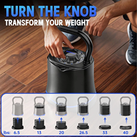 Kettlebell réglable, ensemble de kettlebells réglables 6-en-1 à changement rapide (6,5-40 LBS)