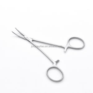 Vergrendeling Roestvrijstalen Handleiding Veterinair Gereedschap 125Mm Gebogen Delicate Muggenkelly Hemostat Tang Goud Chirurgische Instrumenten - Product Image 4