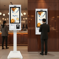 Kiosque de paiement tactile capacitif autonome 32 pouces avec imprimante thermique et lecteur de code QR pour restaurants, commande en libre-service, basé sur le cloud