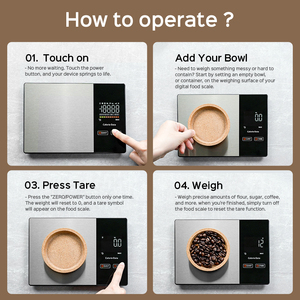 <span class=keywords><strong>Balance</strong></span> de Cuisine Électronique Intelligente Bluetooth de 5 kg Alimentée par Piles, Pèse-Aliments Numérique avec Calculateur Nutritionnel - Product Image 3