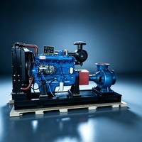 Pompe à eau robuste en acier inoxydable de 15 CV pour moteur diesel, configurations multiples pour l'évacuation de l'eau des mines, personnalisable