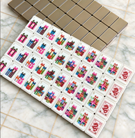 Ensemble de Mahjong américain en acrylique sur le thème de Noël, 160 tuiles, décoration de vacances d'hiver, logo personnalisé, vente en gros, prêt à expédier, cadeau en stock