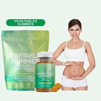 HDK OEM ODM Permen Jeli Sayuran Campuran Buah dan Sayuran 180mg Vegan Bebas Gula Peningkat Imunitas Fitonutrien Suplemen Kesehatan Pencernaan