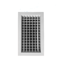Grille de ventilation carrée moderne en alliage d'aluminium avec volet articulé, panneau d'accès avec filtre et filet, angle de lame de 45°, garantie 1 an pour CVC