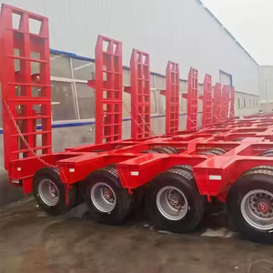Semirremolque de Plataforma Baja de Acero de 40T, Nuevo, de Alta Calidad, Suministro de Fábrica, Dos Líneas, Cuatro Ejes, 12r22.5, para Transporte de Carga - Product Image 5
