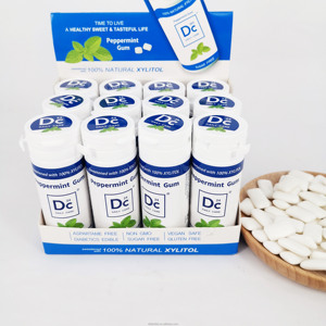 Nuovo arrivo di alta qualità menta piperita frutta fresca cura dentale 100% xilitolo senza zucchero gomma da masticare - Product Image 1