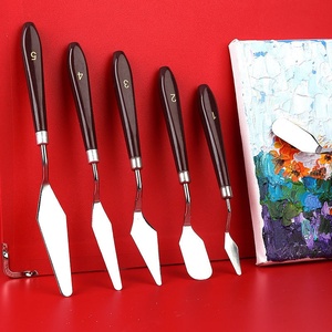 Ensemble de couteaux de peinture pour artistes – Couteaux à palette en acier inoxydable, outils de mélange et de raclage – pour huile, acrylique, gouache, aquarelle, etc. - Product Image 4