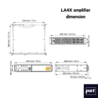 Amplificateur de puissance professionnel 4x1000W à quatre canaux LA4X avec DSP numérique