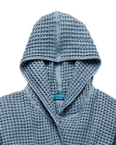 LOGO Custom 100% Cotton <strong>Waffle</strong> Fabric Hoodie Bathrobes High-quality Absorbent Unisex Men Women <strong>Waffle</strong> Hooded <strong>Robes</strong> - Product Image 2