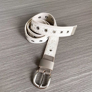 Nuova <span class=keywords><strong>Cintura</strong></span> <span class=keywords><strong>Bianca</strong></span> alla Moda per Ragazze, Cinture Classiche in Pizzo e Pelle con Fibbia a Perno per Abiti da Donna - Product Image 2