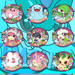 Autocollants personnalisables d'anime à coins carrés, mascotte Pokémon, dessin animé Kawaii, aimants de réfrigérateur pour jeux de table, boîte mystère, cadeau - Product Image 2