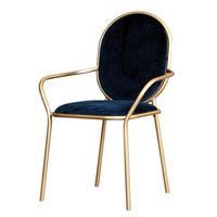 Meubles Ensemble de canapés Fournisseur de la Chine Chambre boutique personnalisée Chaises de salle à manger à dossier haut bleu velours unique sur Alibaba pour turc