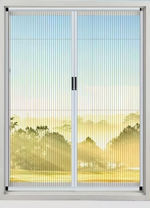 Puerta Corredera con Marco de Aluminio, Malla Impermeable, Mosquitera Plegable, Pantalla Retráctil para Ventana, Herrajes para Muebles - Product Image 4