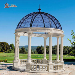 Padiglione in pietra di marmo grande Gazebo a colonna romana maniero esterno - Product Image 1