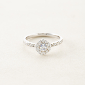 Bague de mariage en or 18 carats plaqué or avec diamant rond, bijoux fins, livraison directe, cadeau pour femme, bague de fiançailles - Product Image 1