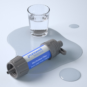 Filtre à eau portable d'urgence pour la randonnée et le camping en extérieur - Purifie les sources d'eau en cas d'urgence et de catastrophe en déplacement - Product Image 3