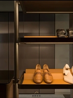 Armoire autoportante moderne et minimaliste haut de gamme, pliable et verrouillable, avec portes battantes, cadre en acier inoxydable et tiroir intérieur suspendu