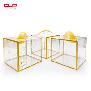 custom dome container pvc plastic transparent square tall round optional christmas clear cake box packages packaging box