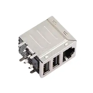 اكس دي أر جي-0656-A02 ايثرنت موصل (RJ45 RJ11) مزدوج الطبقة 2.0USB+RJ45 sxinen أفقي خصم كبير