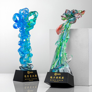 Crystal Trophy Laser Engraved Uv Printing Durable Conference Award Business <b>Gift</b> - Product Image 3