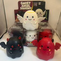 Jouet Squishy Géant Fantôme Ange Diable Doux à Presser Sensoriel Anti-Stress Cadeau Enfants Vente en Gros