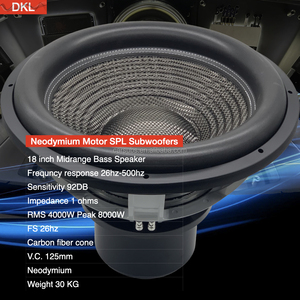 Subwoofer Autoradio Néodyme 18 Pouces Compétition RMS 4000W, Haut-Parleur de Basses Puissant 18" 8000W SPL Max, Subwoofer Voiture - Product Image 3