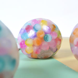 Nouveau Tpr perle de glaçure de couleur douce boule d'évent pincement de décompression perles boule de Stress Mini jouets pour enfants - Product Image 5
