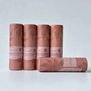 Eco-Friendly Factory Price Lip Balm Deodorant Cylinder <b>Container</b> 5g/10g Cardboard Oil-Resistant Push up Paper Tube Packaging - Product Image 3