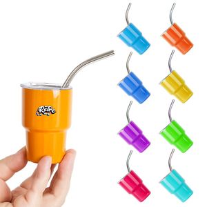 Custom 2Oz 3Oz Stainless Steel Eco-Friendly Insulated Mini Shot Tumbler <b>Straw</b> 6-Hour Thermal Insulation for Wedding Party Bar - Product Image 4