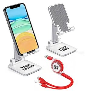 Wholesale Universal Mobile Stand Promo Gift Custom Logo Adjustable Portable <b>Holder</b> for Phone <b>Tablet</b> Video Recording Live - Product Image 1