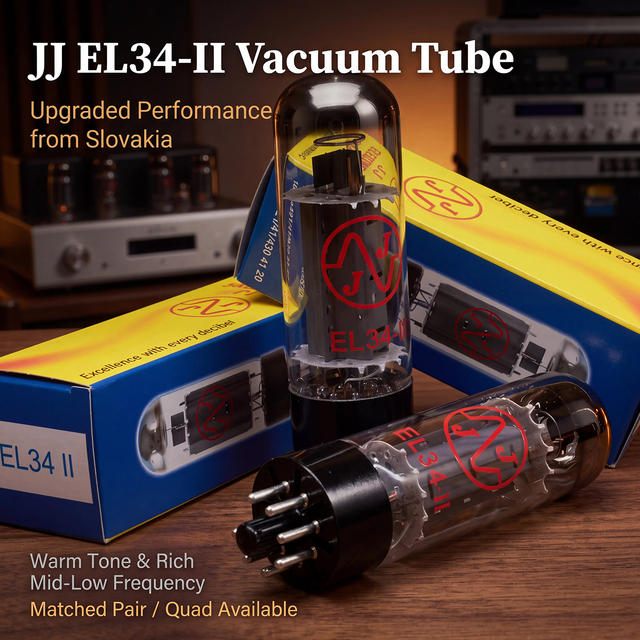 EL34-II Slovakia Vacuum Tube White Glass Power Pentode, Replacement for EL34 6CA7 6P3P, Matched Pair Available, Wholesale Supply