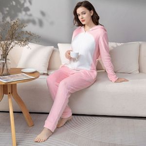 Costume da donna rosa <span class=keywords><strong>pigiama</strong></span> ragazze carino tuta intera che gioca vestiti <span class=keywords><strong>con</strong></span> ala ad angolo posteriore - Product Image 3