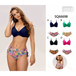 Maillot de bain une pièce grande taille HDJ, effet ventre plat, imprimé floral, taille haute, push-up, SQ66698 - Product Image 1