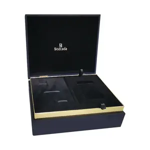 Caja de regalo personalizada de papel de tacto suave con logo, embalaje de joyería, caja de reloj de lujo