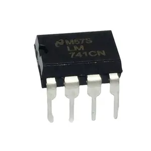Ic lm741cn op amp único gp, 18v, chip pdip de 8 pinos lm741