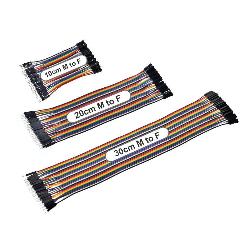 OEM flat ribbon cable rainbow 2.54 F M connector jumper wire customized wire harness ribbon cable