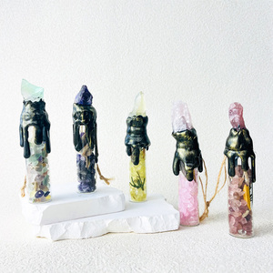 Fournisseur d'usine Kit de pierres de cristal Reiki Wicca <span class=keywords><strong>Arbre</strong></span> de guérison Bouteille à vœux en cristal Bouteille <span class=keywords><strong>magique</strong></span> pour la décoration de Noël et les cadeaux - Product Image 5