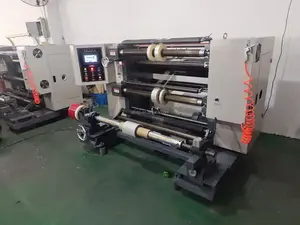 LFQ-1300 Vertical Type Rewinder PE PP PVC BOPP Plastic Roll To Roll Slitting Machine