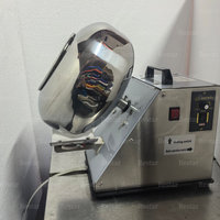 Machine à dragées de noix en petites séries, machine automatique de dragage de chocolat, mélangeur d'arômes alimentaires avec plaque chauffante en arc