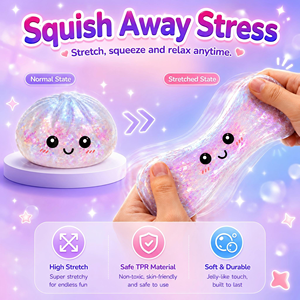 Juguete Antiestrés en Forma de Bollo al Vapor, Material PU, Taba Mochi, Juguete Sensorial para Apretar, Creativo y Divertido, Venta al Por Mayor - Product Image 2