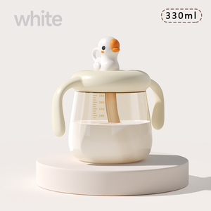 Vaso para Bebé con Diseño Animal, Libre de BPA, PPSU, Apto para <span class=keywords><strong>Microondas</strong></span>, con Pajita y para Beber Directo, para 0-12 Meses, Agua y <span class=keywords><strong>Leche</strong></span> - Product Image 1