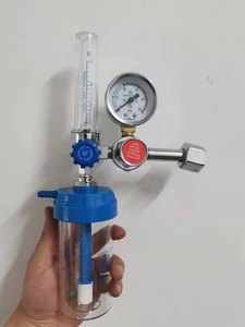 医療用酸素レギュレーター、流量計、加湿器、ダブルゲージ圧力計付き、酸素圧力レギュレーター、酸素レギュレーター - Product Image 4