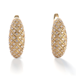 Pendientes Xinfly de Oro de 18K con Diamantes Naturales Au750, Pendientes de Botón para Mujer, Joyería Fina para Bodas - Product Image 1