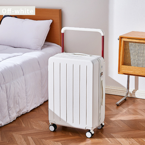 Großhandel PC Breiter Koffer mit Gurt, Wasserdichter Hartschalenkoffer mit Einziehbaren Spinner-Rollen, Schloss, Leicht und Praktisch - Product Image 5