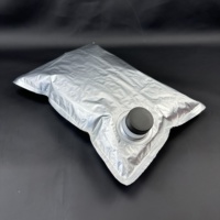 Sac à bavette en aluminium transparent personnalisé en boîte pour distributeur de boissons chaudes à café avec bouchon à vis Sac en plastique pour boissons froides à emporter Sac