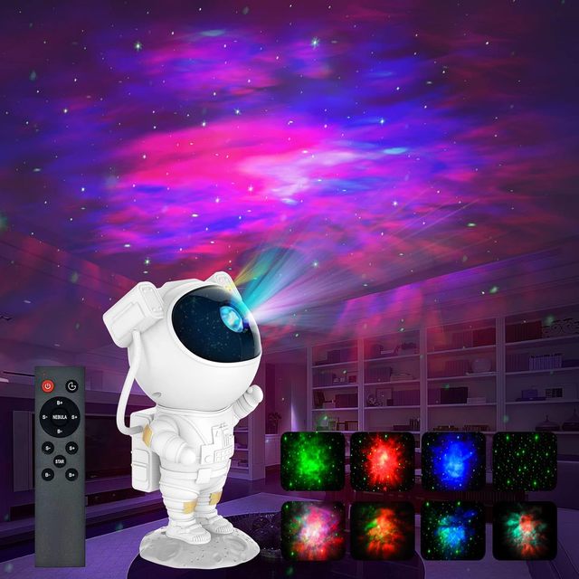 Modern Multi-color Rotatable for Projection LED Night Light with Ocean Wave & Star Nebula Designs for Bedroom