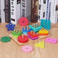 Enfants éducatifs en bois lapin jour nuit couleur Puzzle jouet voiture blocs de construction créatifs pour l'apprentissage précoce bébé Puzzle jouet